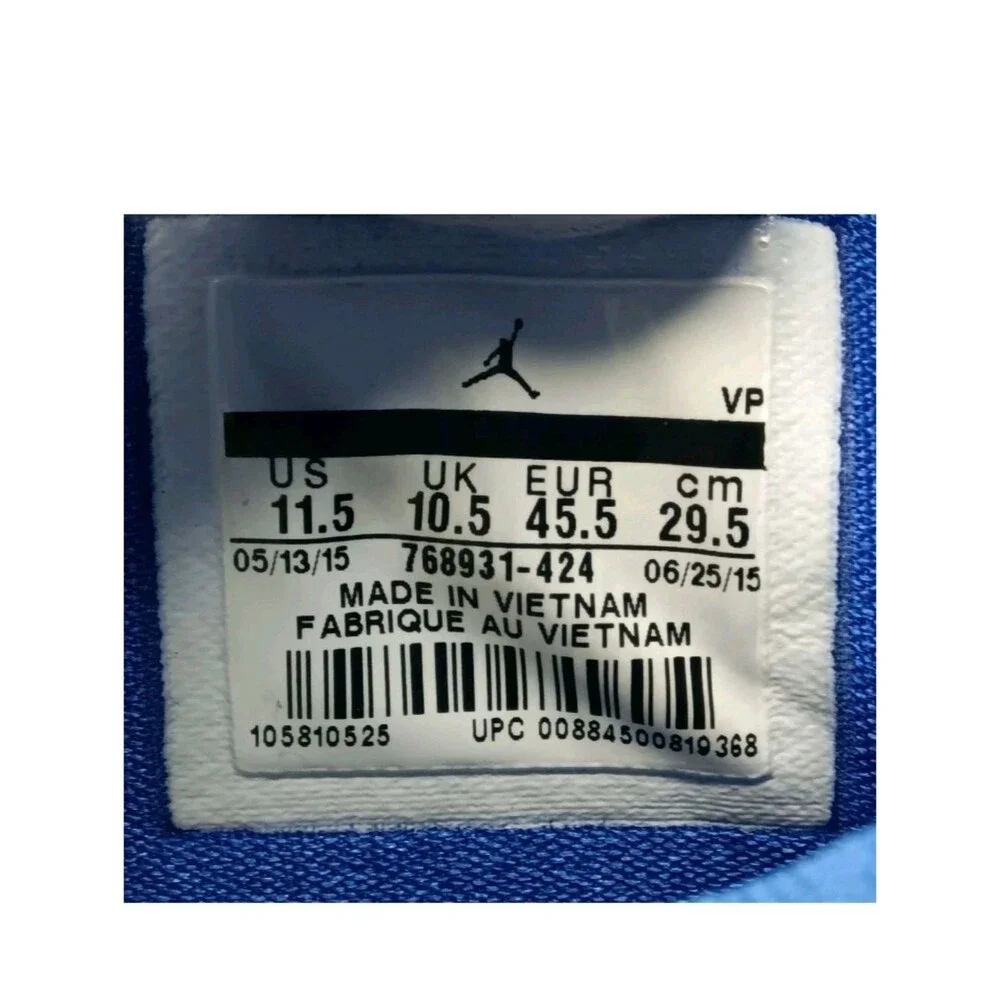 Nike Jordan Rising High Shoes Men's Size 11.5 Sneakers Game Royal Blue White